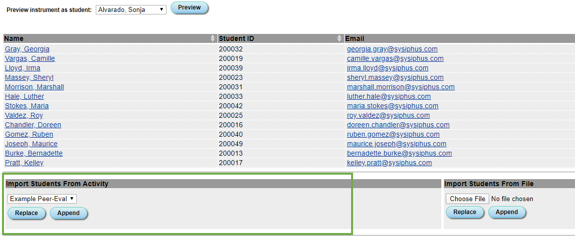 Import Students from a Different Survey